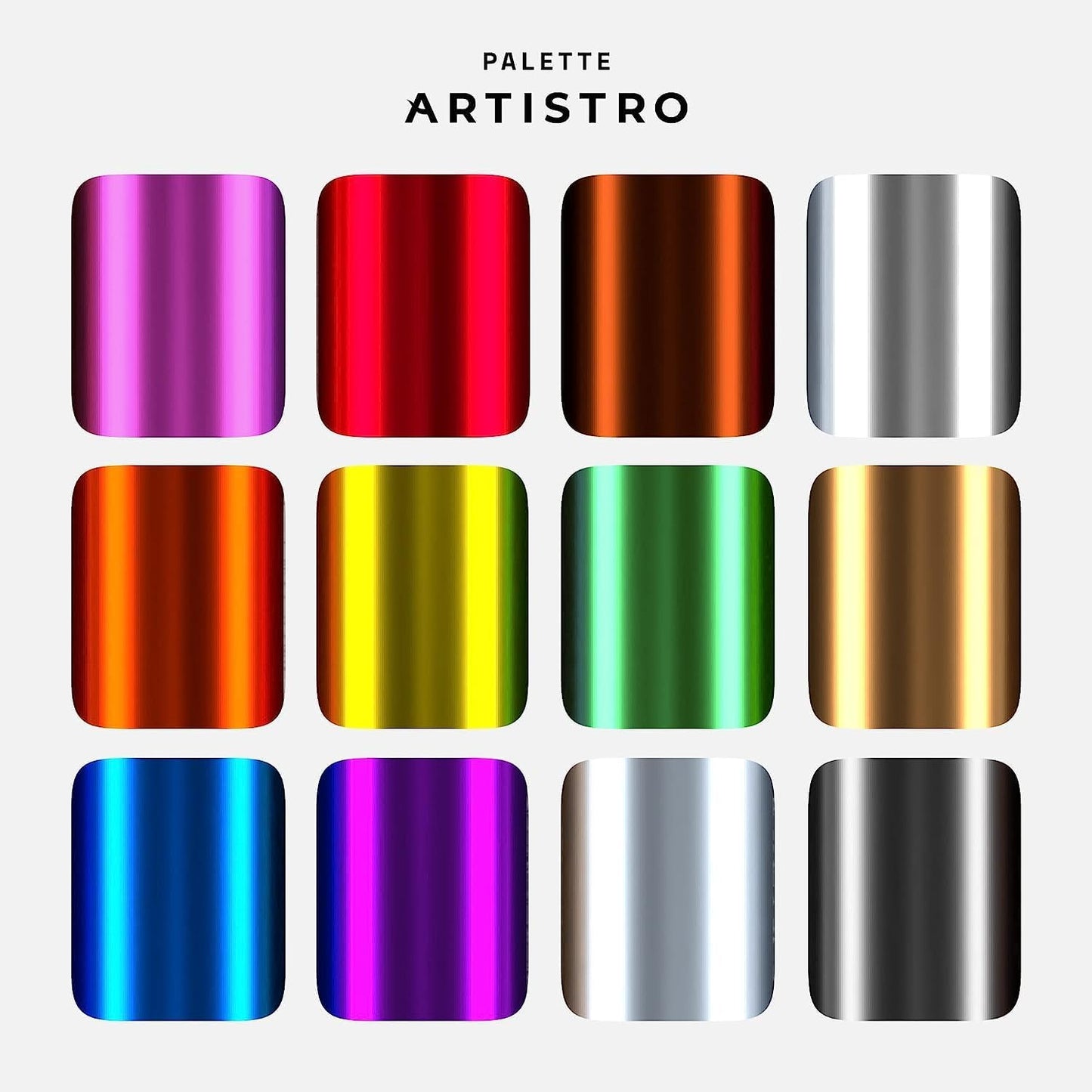 ARTISTRO 12 Metallic Paint Pens for Glass, Rock Painting, Ceramic, Wood, Fabric, Pebbles, Scrapbook Journals, Photo Albums, Card Stocks - Acrylic Paint Markers Extra-Fine Tip 0.7mm