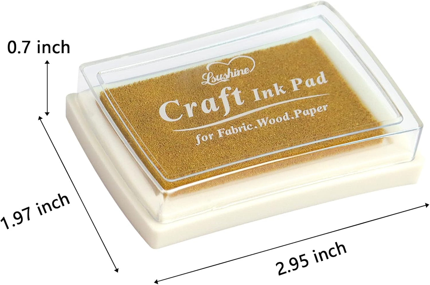 Craft Ink Pad for Rubber Stamps, Paper, Wooden, Fabric, Scrapbooking, Non-Toxic Finger Ink Pads for Kids (Gold)