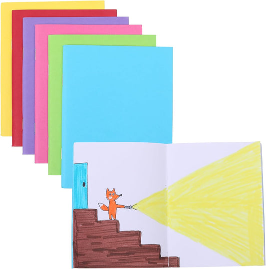 36 Pack Blank Books for Kids to Write Stories, Mini Notebook Bulk Small Unlined Journals for Arts & Crafts,Drawing, Sketching, 24 Sheets/48 Pages (Colorful Covers, 4.3 x 5.6 In)