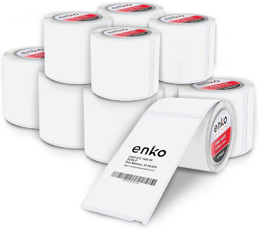 enKo (12 Rolls, 2640 Labels) Address & Shipping Labels 30323 (2-1/8 x 4") Compatible for Dymo LabelWriter