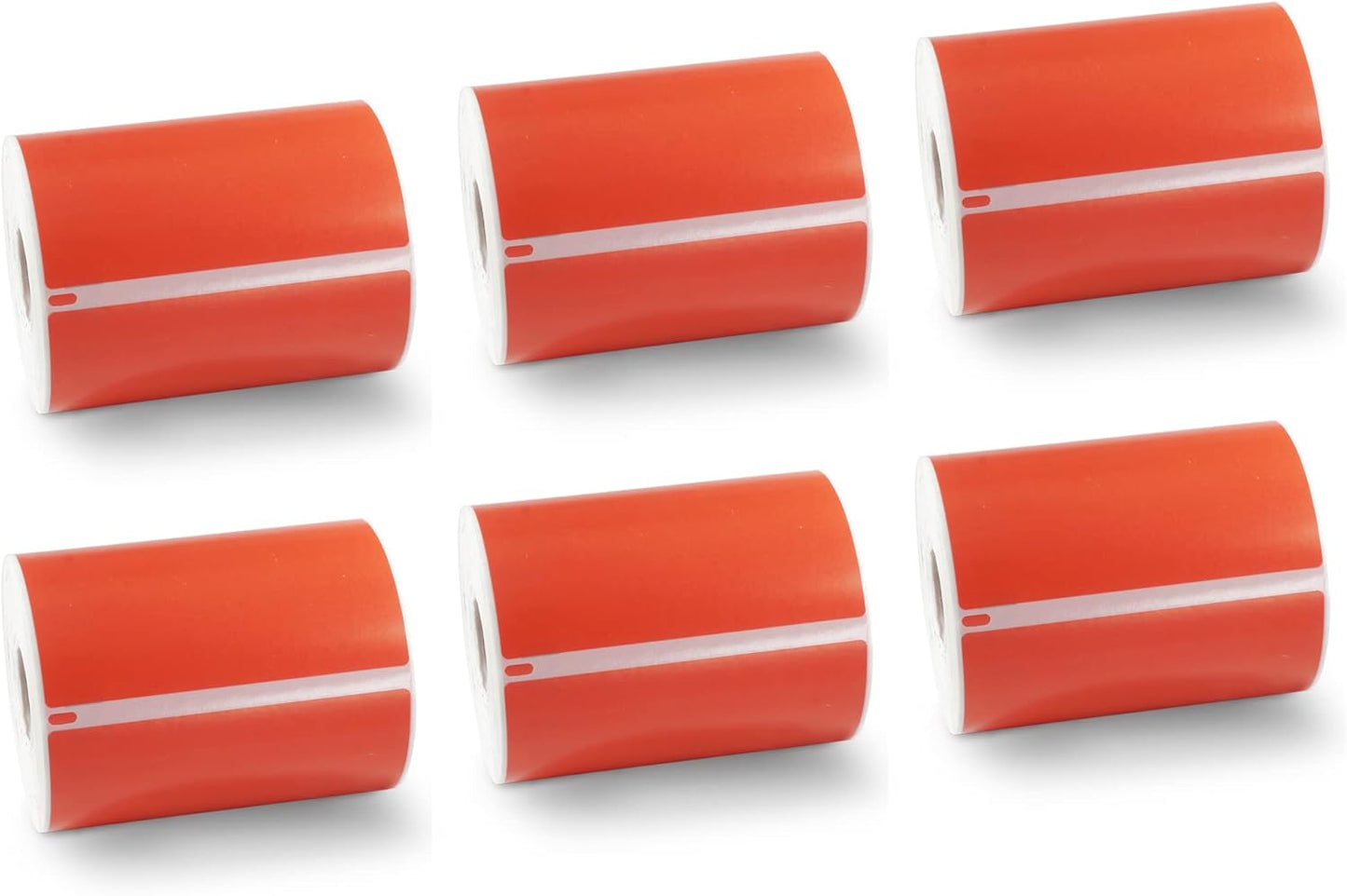 BETCKEY Colored Labels Compatible with Dymo 1744907 (4" x 6") Extra Large Shipping Labels, Compatible for Dymo LabelWriter Thermal 4XL & Zebra Desktop Printers [6 Rolls, Red]