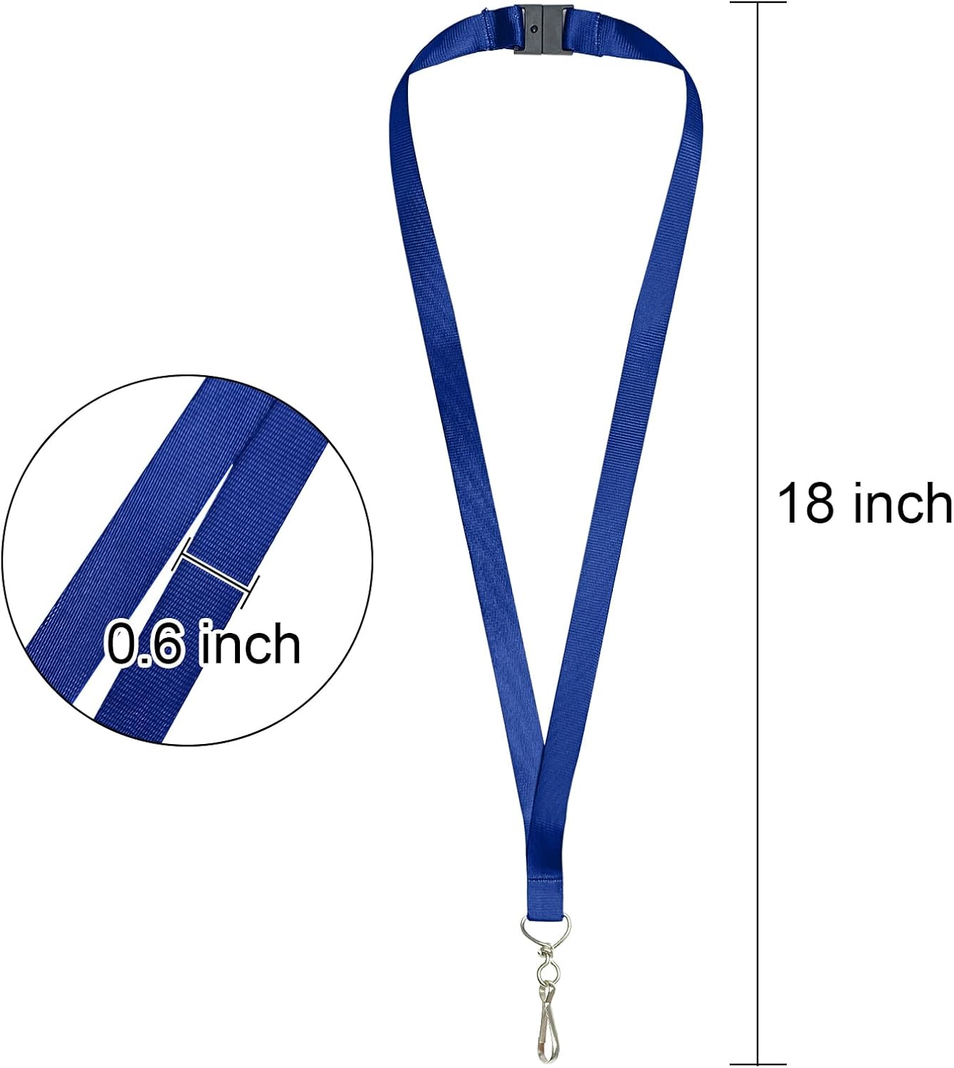 DE Breakaway Lanyards for Id Badges,Teacher Lanyard with with J-Hook Bulk Flat Lanyards for Name tag ID Badges Holder