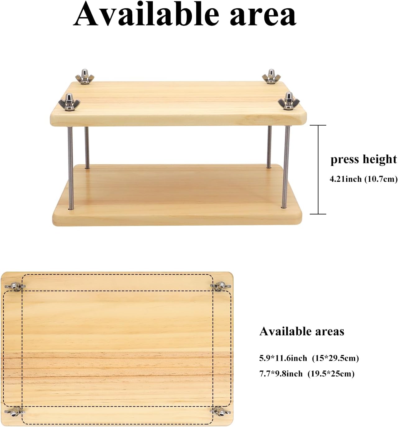 Book Press, 11.6 x 7.9’’ Book Press Bookbinding, Wood Bookbinding Press, Portable Bookbinding Machine and Book Press, for Handmade Bookbinding