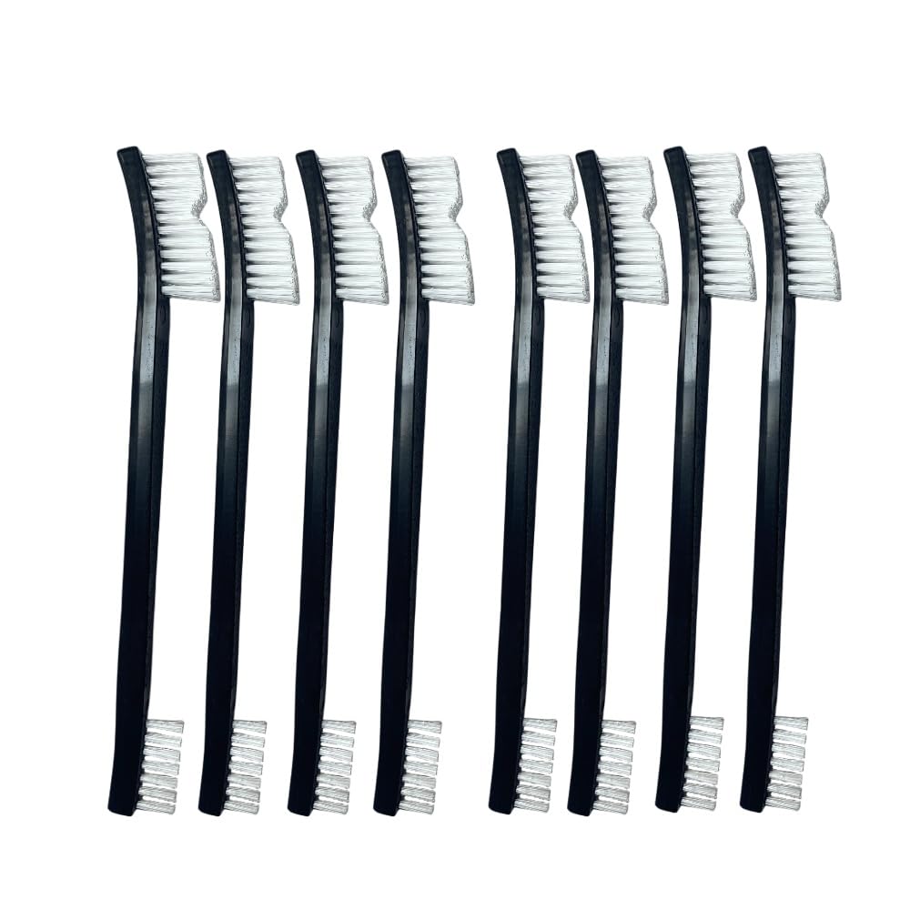 Anti-Static Nylon Bristles Deep Clean Soft Cleaning Brush: 8 Nylon Brushes for Delicate Surfaces - from Keyboard Crumbs to Aquarium Algae - Features Soft Detailing Brush, Culvert Cleaning Tool