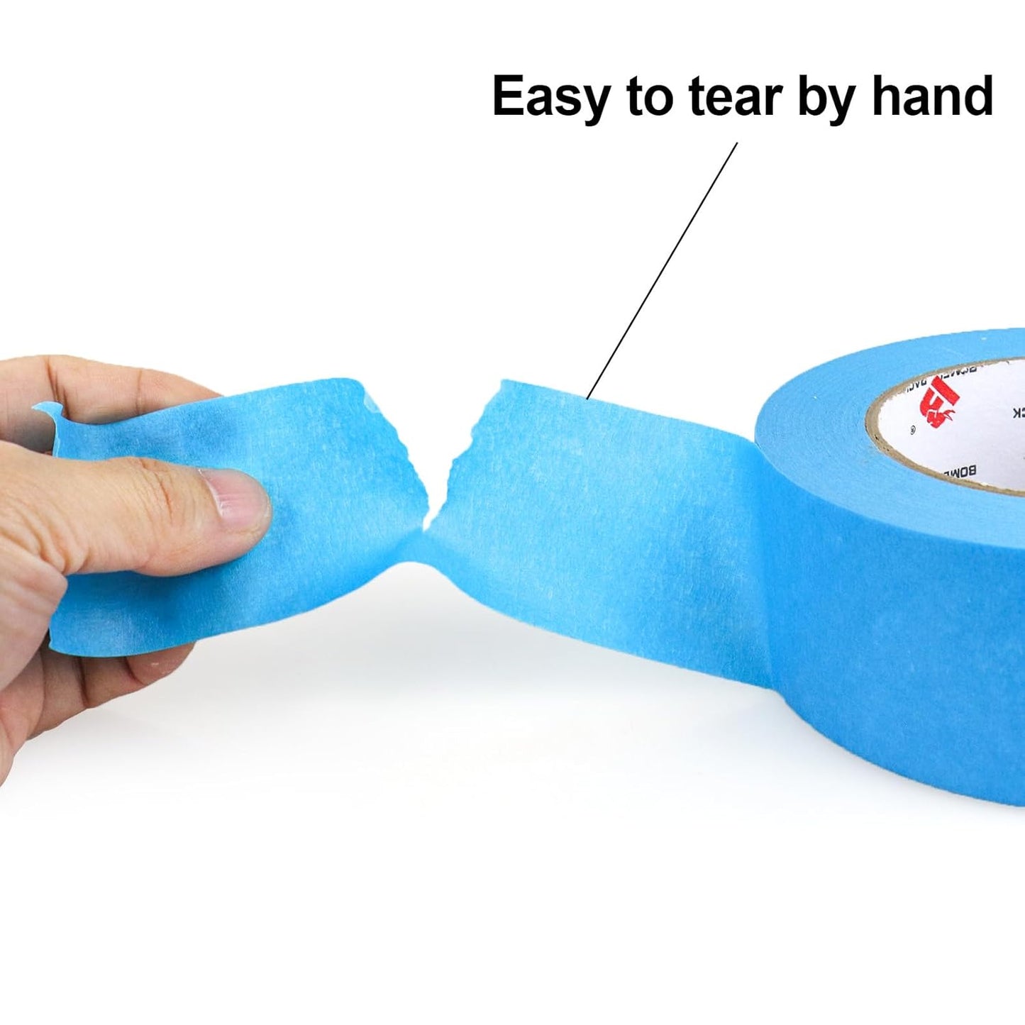 BOMEI PACK Blue Painters Tape 2 Inch Bulk, Blue Masking Tape 3 Rolls x 2 inch x 60 Yards (180 Total Yards) Residue-Free Painting Tape for Labeling, DIY Crafting, Decoration and School Projects