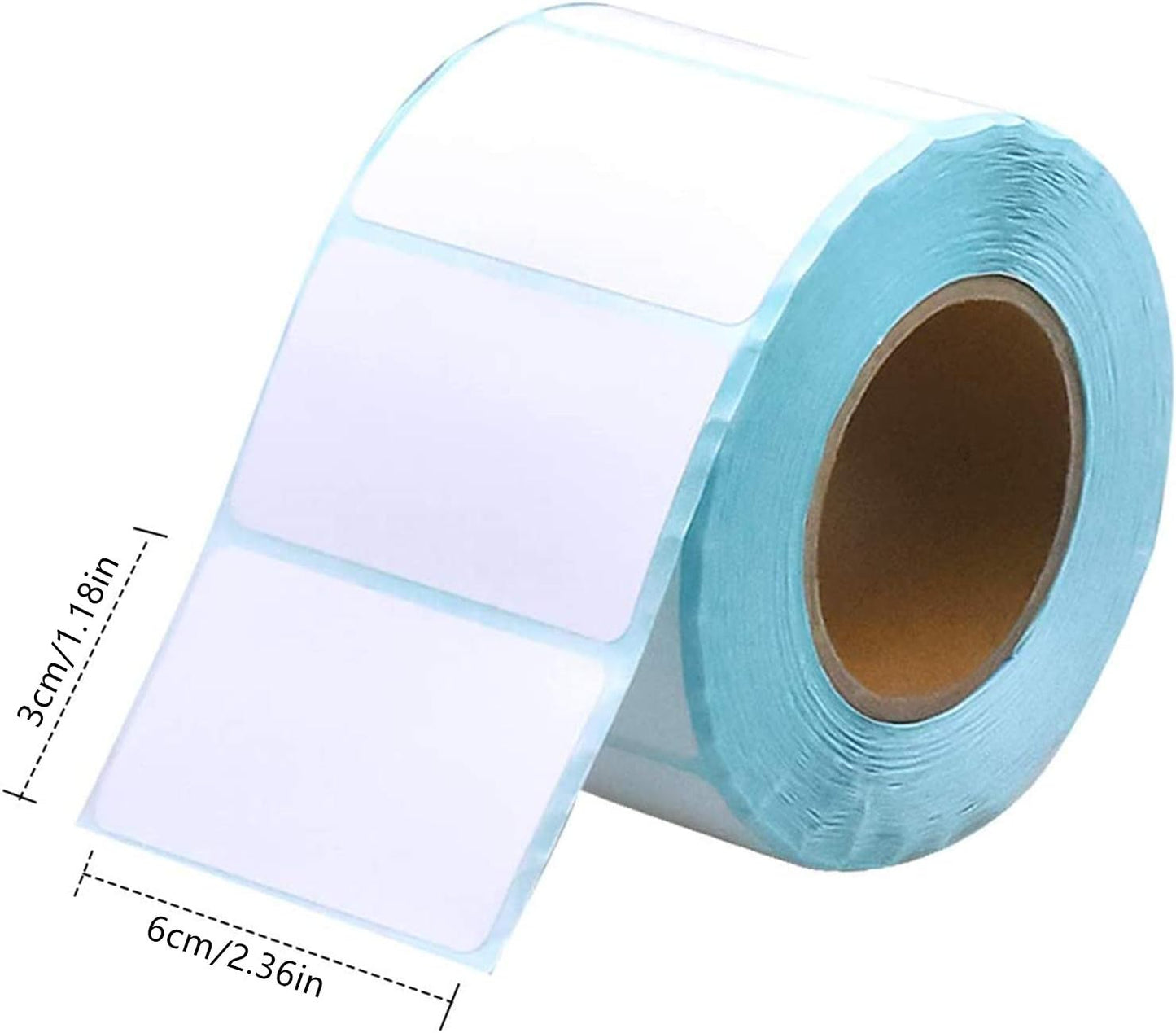 800 Self Adhesive Label Sticker Address Labels Blank Roll 50mm x 30mm Office Kitchen White Food Labels for Catering Food Jars Sticky Stickers for Office Kitchen Printer