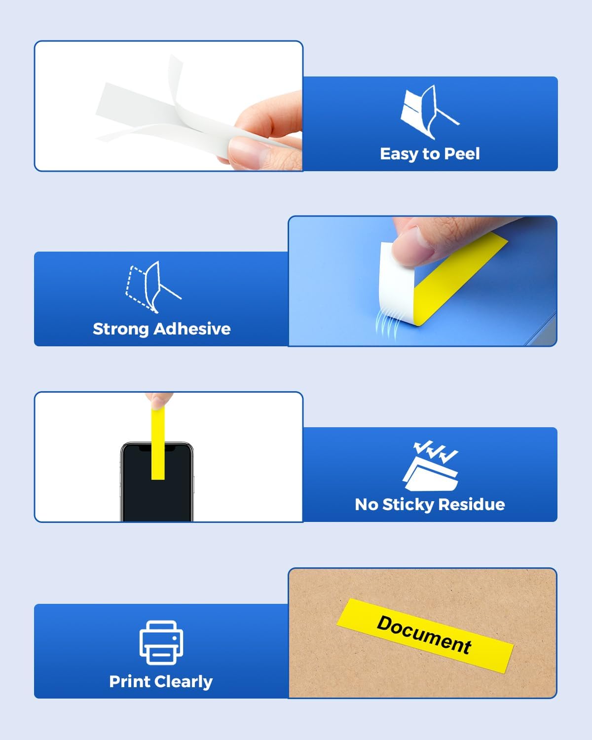 Tze631 12mm 0.47" Laminated Yellow Tape Compatible for Brother Tze-631 Tz-631 P Touch Tz Tze Label Tape 12mm 1/2" Black on Yellow for PTD210 PTD220 PTD400 PTD600 PTD610BT Label Maker, 4-Pack