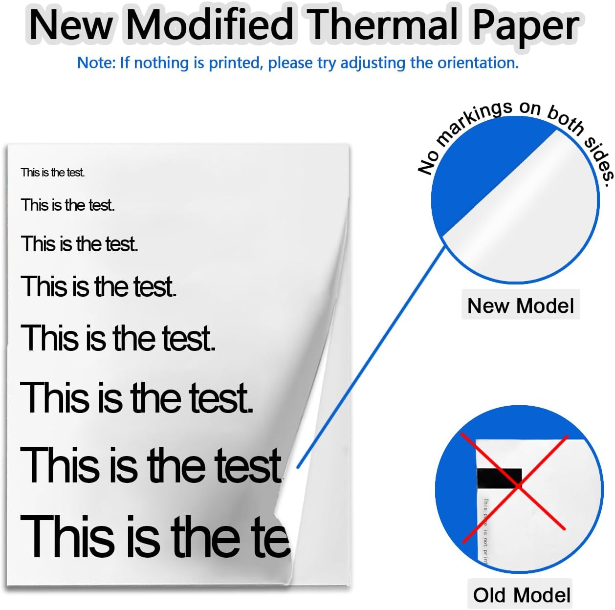200 Sheets US Letter Size Thermal Paper(100 Folded & 100 Single), 8.5 x 11 Inch Printer Paper for M08F/A40 Thermal Portable Printer