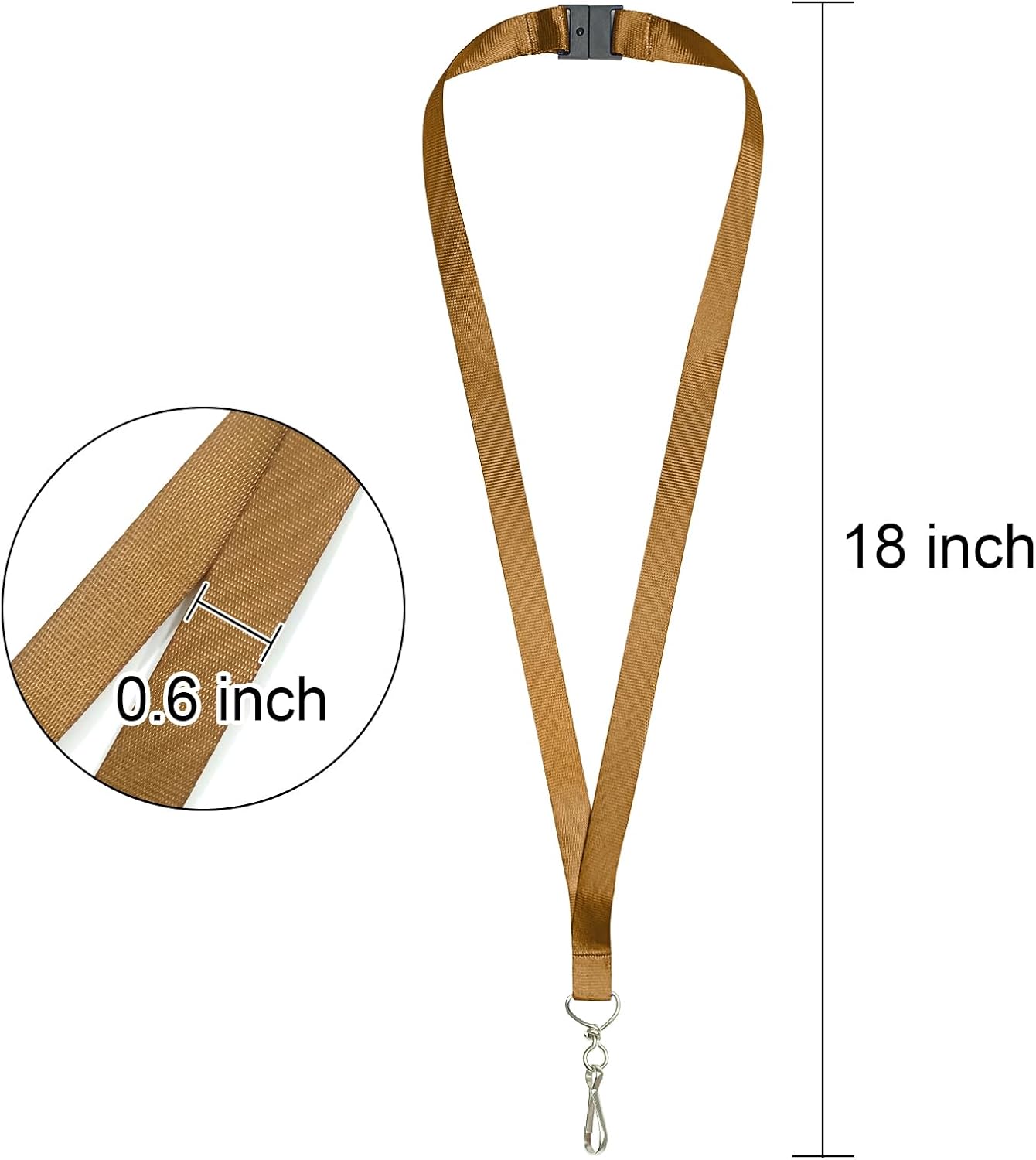DE Breakaway Lanyards for Id Badges,Teacher Lanyard with with J-Hook Bulk Flat Lanyards for Name tag ID Badges Holder