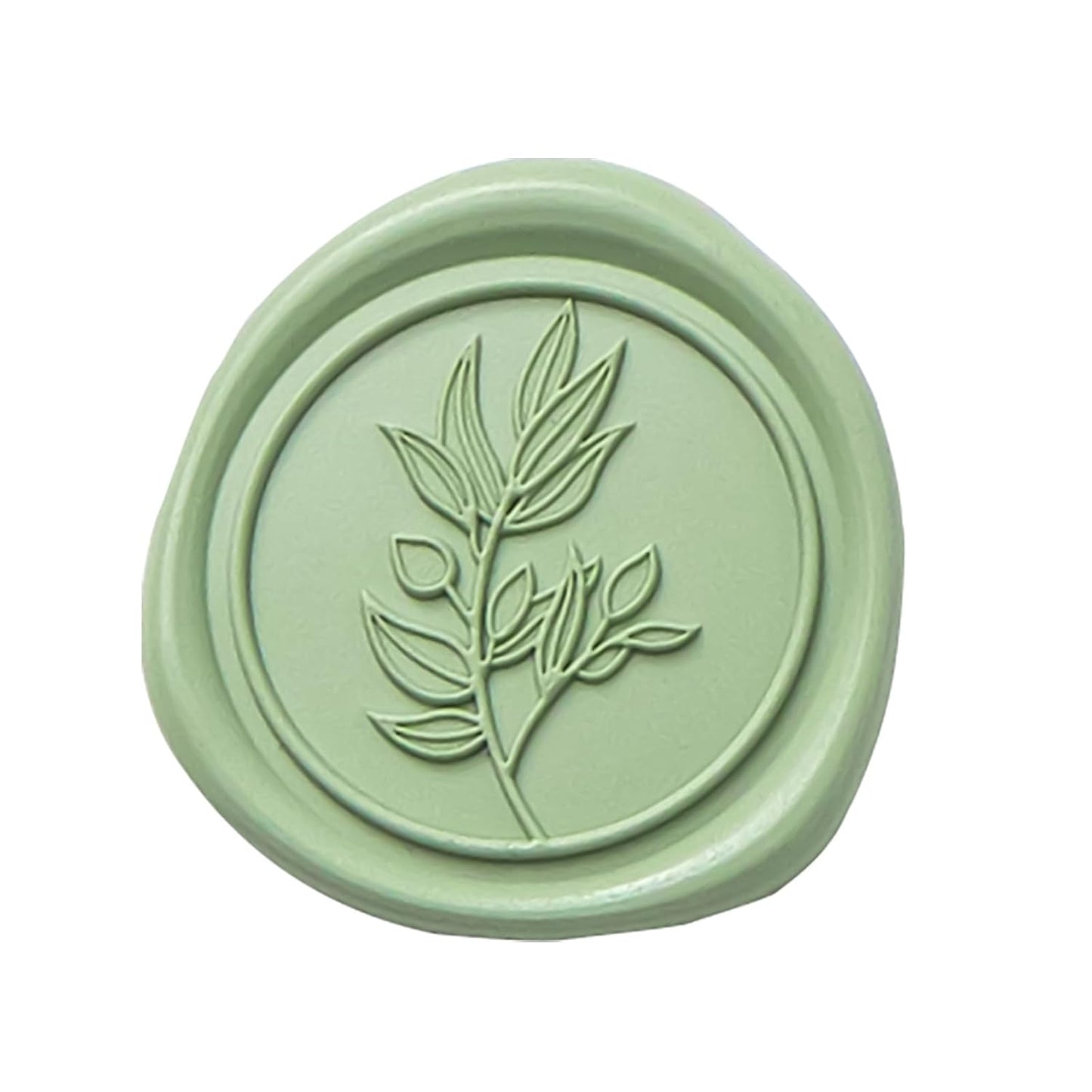 PONATIA Sage Green Wax Seal Stickers - 50 Pcs Self- Adhesive Wedding Invitation Seal Stickers, Perfect for Invitation Cards, Envelopes, Christmas Cards, Gift Wrapping, Party Menu Décor