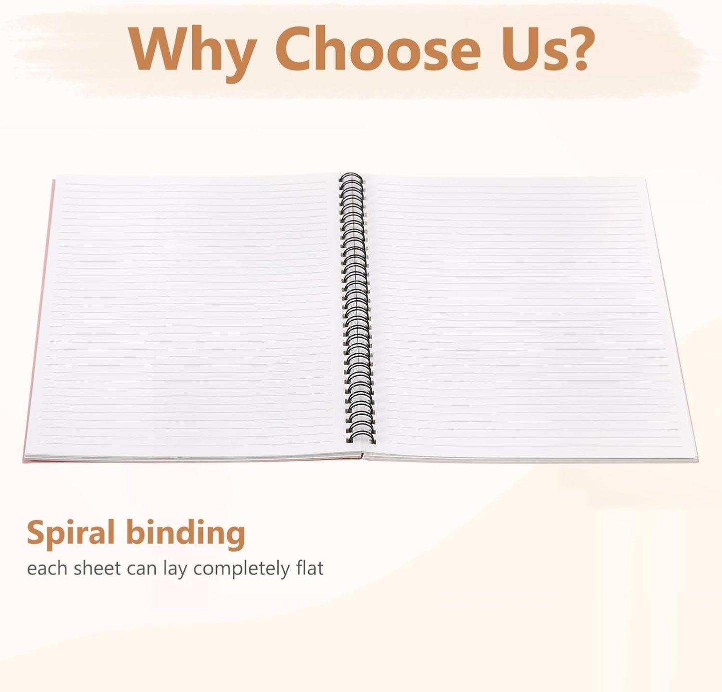 Fuutreo 12 Pcs Spiral Notebook for Work A5 8.3 x 5.7 Inch College Ruled Spiral Journal Notebook Kraft Cover Ruled Paper, 12 Color, 60 Sheets, 120 Pages for Office School(Business Color)