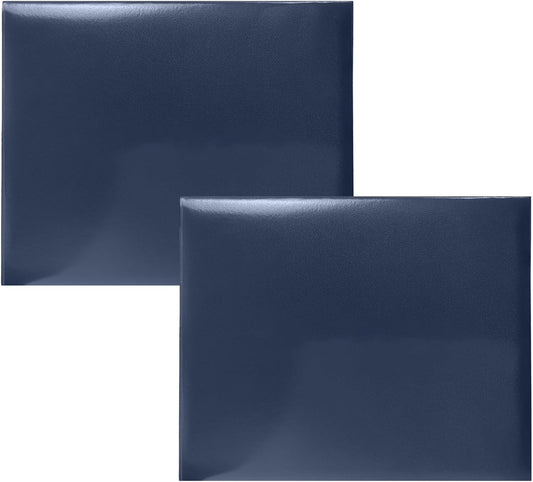 Certificate Holders 8.5"x11" Graduation Diploma Cover Document Leather Folders,Navy Blue-2 Pack