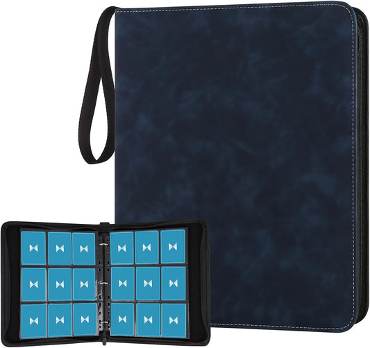 720 Card Binder, Premium Trading Card Binder, 9 Pocket Double Sided Pocket PU Card Collection Binder, Collector Card Album, Card Folder for MTG, TCG, Sports Cards, Game Cards (Dark Blue)