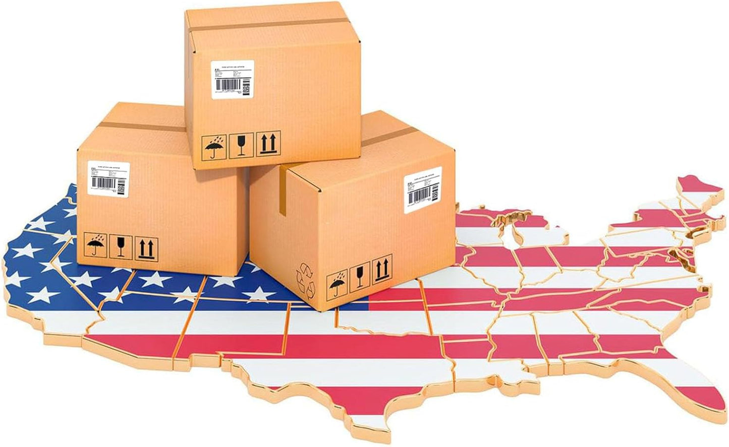 6-Up White Permanent Self Adhesive Shipping Labels 3 1/3” x 4” Printable Stickers for Laser & Inkjet Printers - 1000 Sheets - 6000 Count Labels