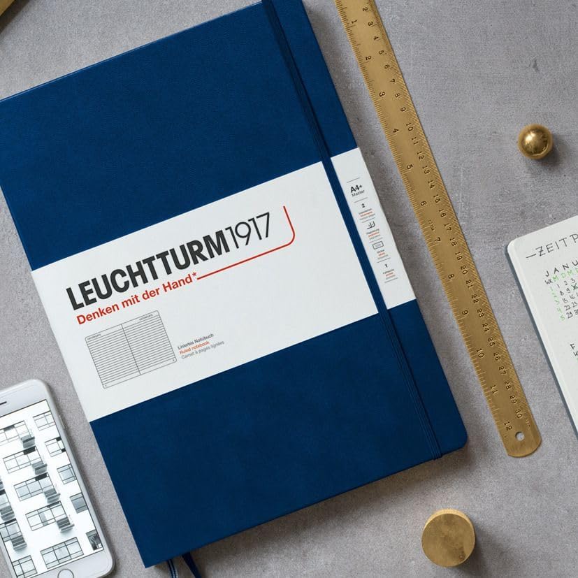 LEUCHTTURM1917 - Notebook Hardcover Medium A5-251 Numbered Pages for Writing and Journaling (Forest Green, Squared)
