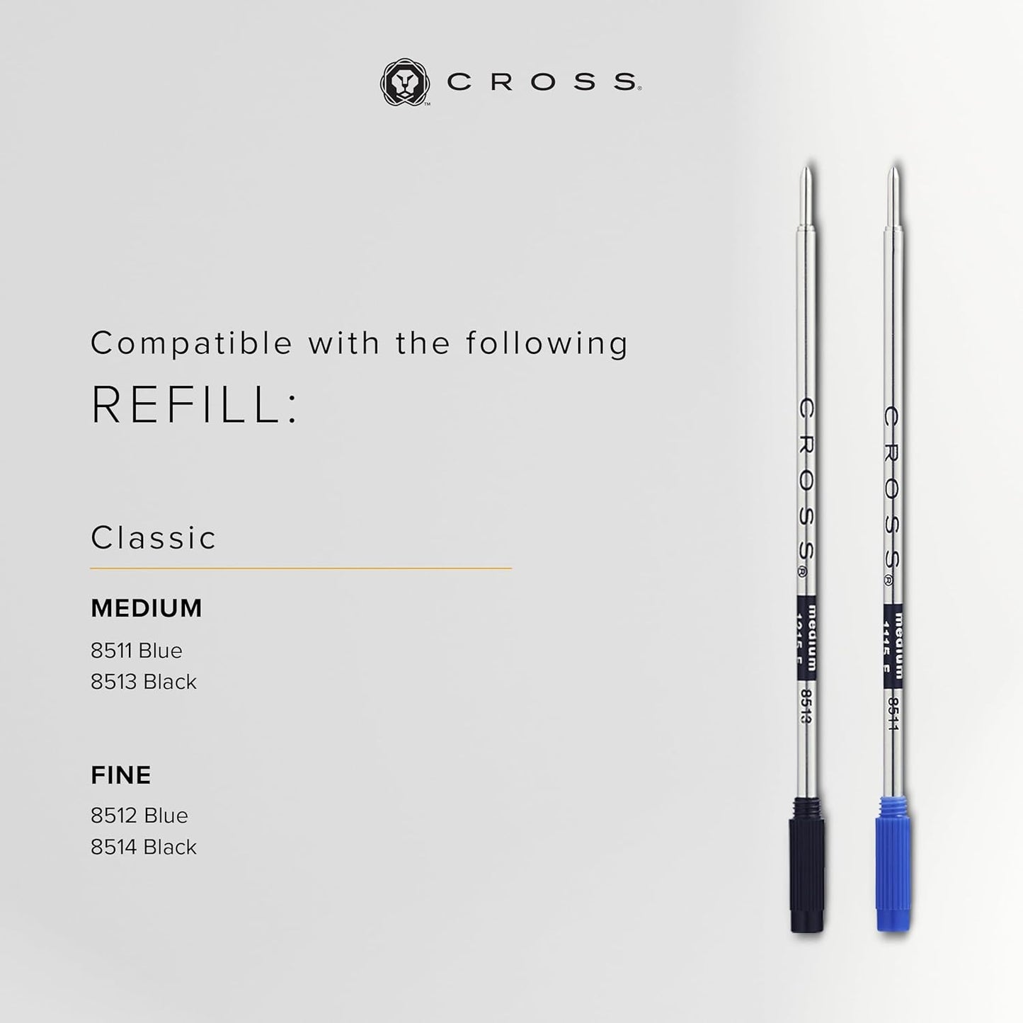 Cross Calais Refillable Ballpoint Pen Presented in a Luxury Gift Box - Medium Point, Black Ink, Brushed Rose Gold & Black