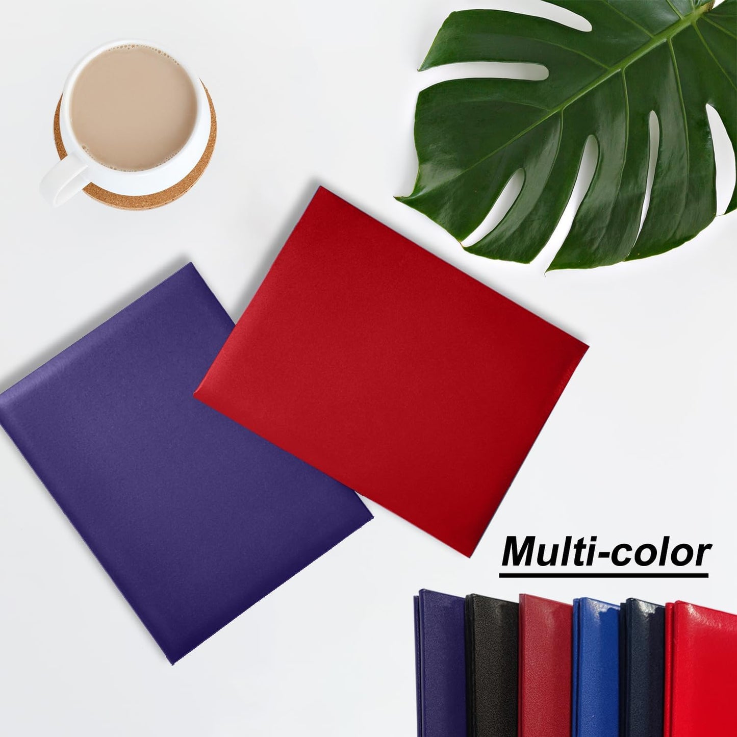 Certificate Holders 8.5"x11" Graduation Diploma Cover Document Leather Folders,Red-5 Pack