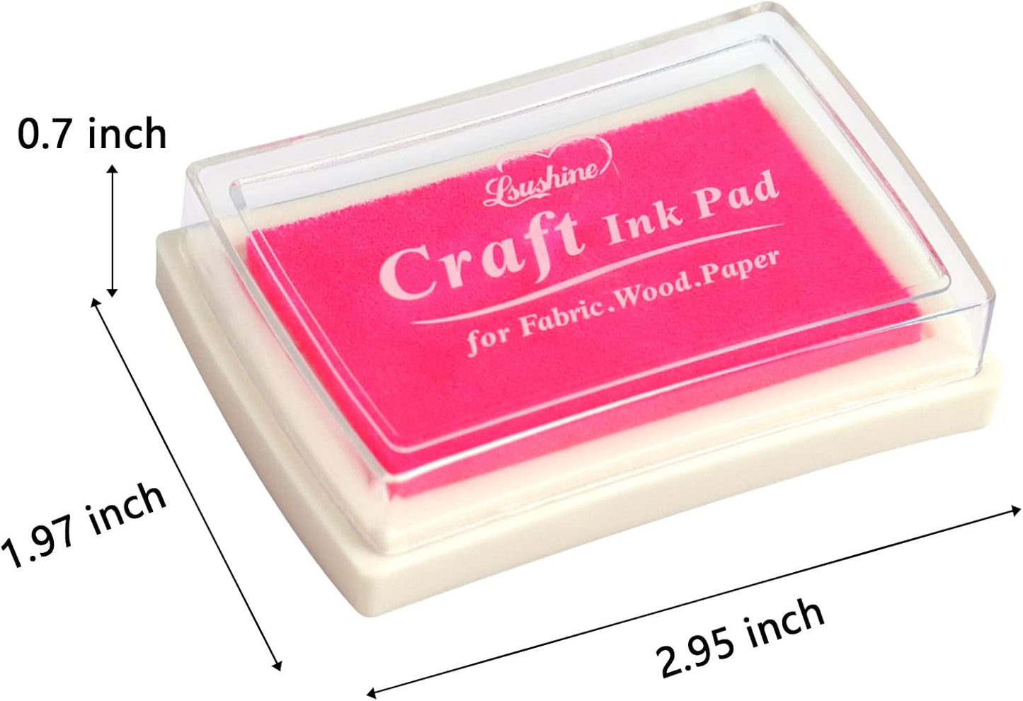 Craft Ink Pad for Rubber Stamps, Paper, Wooden, Fabric, Scrapbooking, Non-Toxic Finger Ink Pads for Kids (Pink)