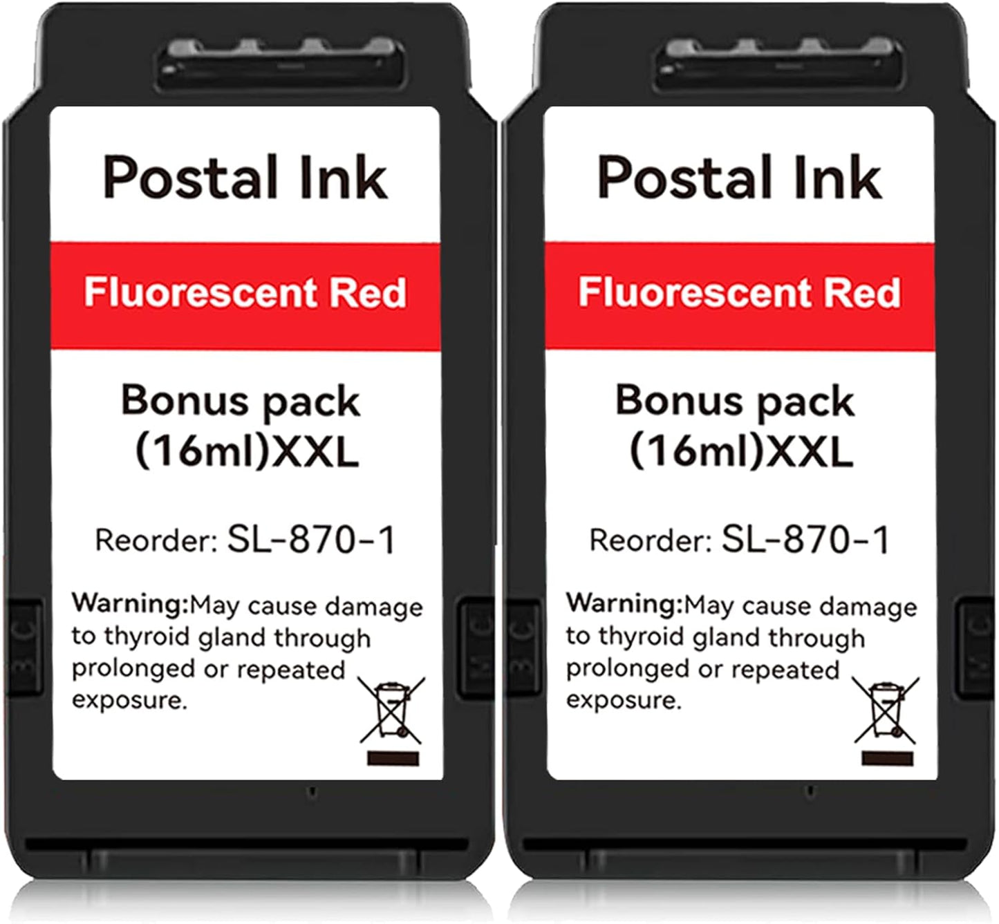 2-Pack SL-870-1 XXL Red Ink Cartridge High Capacity Compatible for SL870-1 SL8701 Fluorescent Red Ink Replacement for The PB N e w SendPro Mailstation Postage Machines (CSD1)