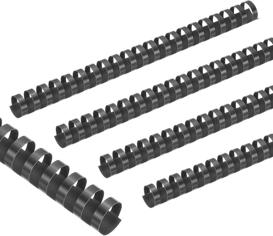 PATIKIL 22mm (7/8") Plastic Binding Combs, 10 Pcs 21 Rings Comb Binding Spines 190 Sheet Capacity Letter Size for Binding Paper Sheets Notebook Calendar Picture Album, Black