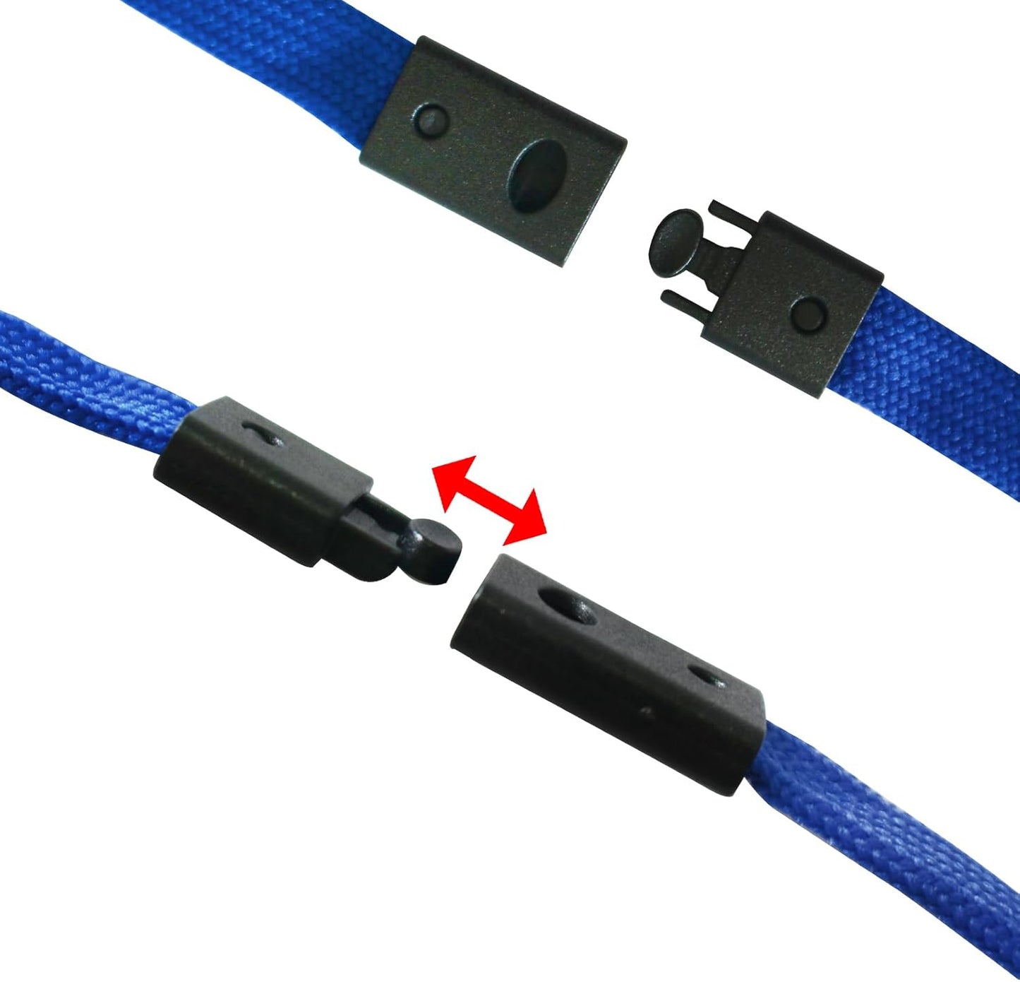 60 Pcs Breakaway Lanyards Safety Blue Lanyard with Swivel J Hook Premium Bulk Flat Lanyards 36" for ID Name Badge Holder, ID Badges Cruise, School, Students, Coach, Festival and Hang Keys