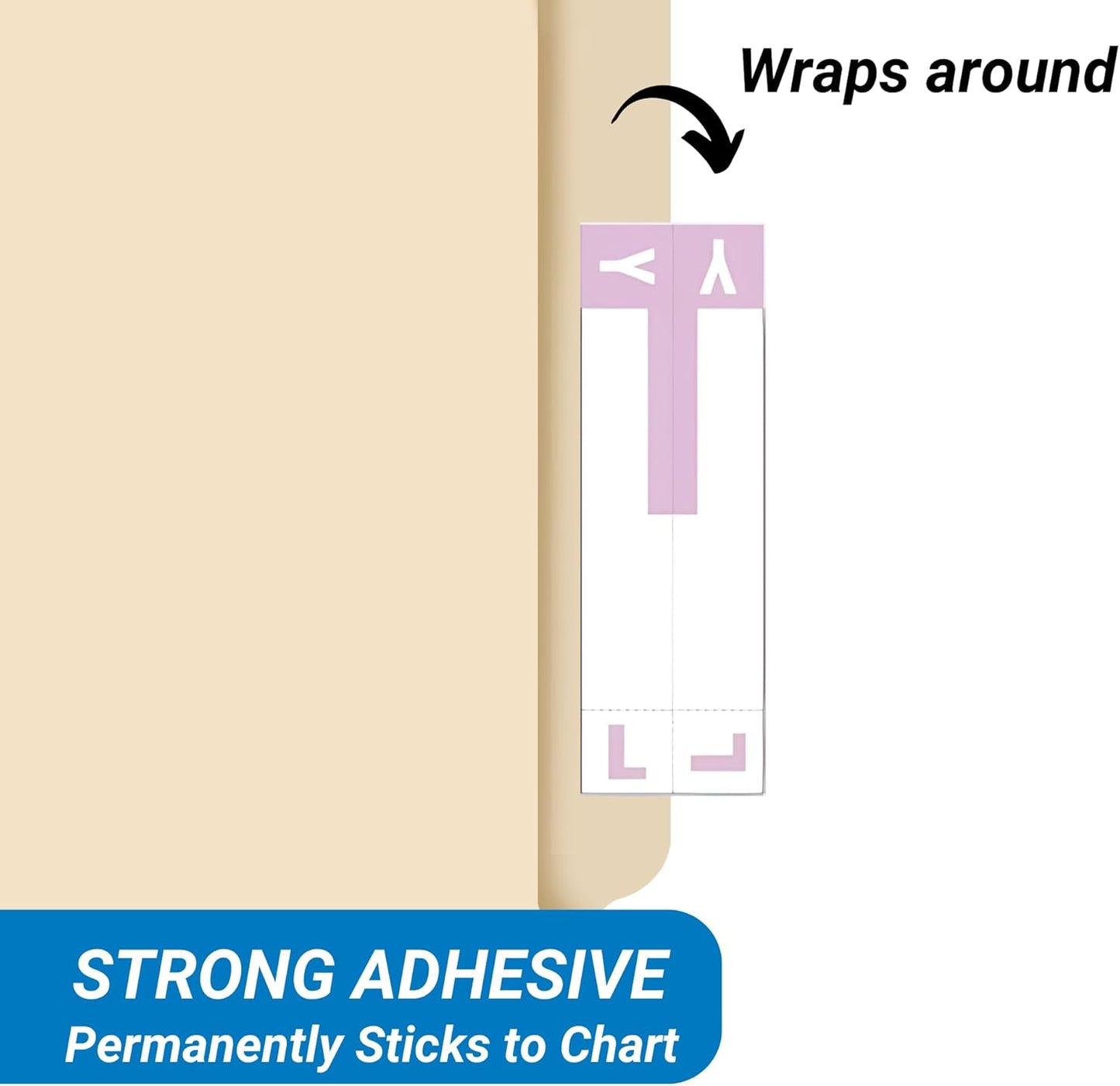 Doctor Stuff - File Folder Labels, Alphabet Letters, L/Y, Compatible with Smead NCC - SNCC Series Alpha Stickers Lavender, 1-5/32" x 3-5/8, 100/Package