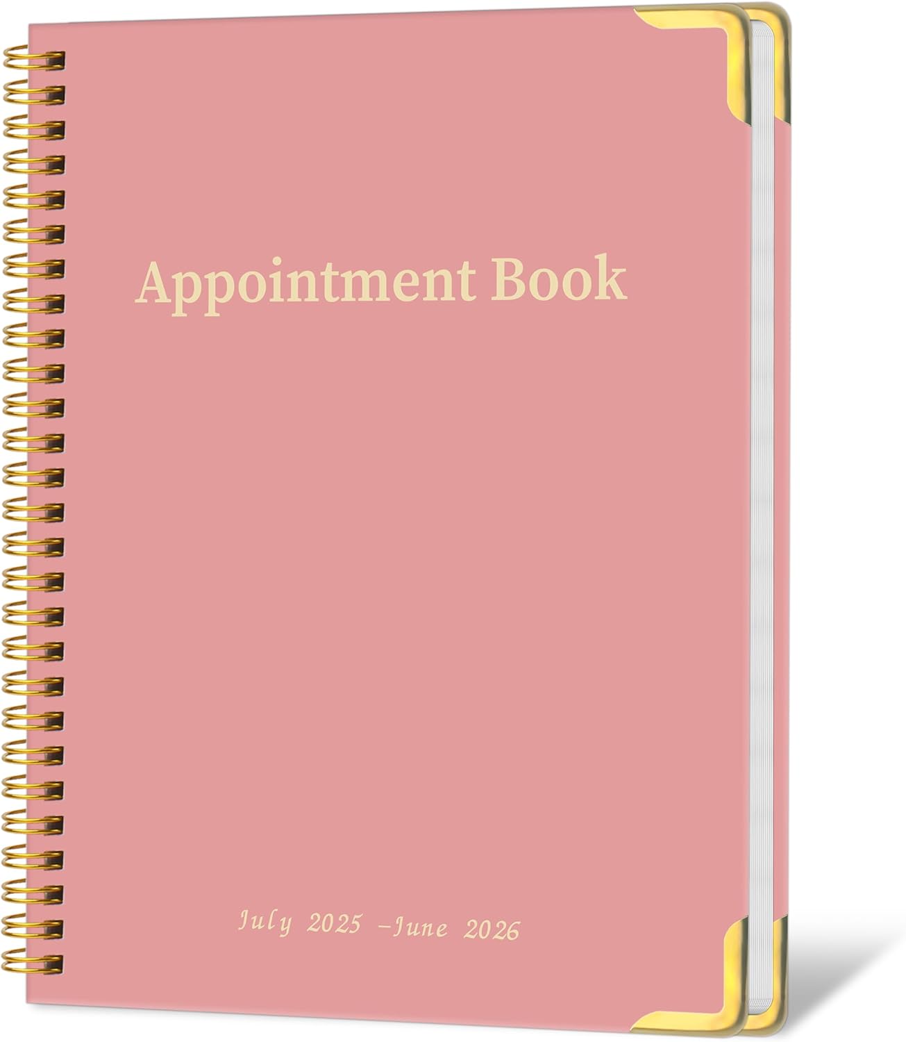 Appointment Planner 2025-2026 - Daily Hourly Schedule Planner from 7am - 10 pm, Weekly & Monthly Hourly Appointment Calendar from July 2025 - June 2026, 9" x 11"-Pink
