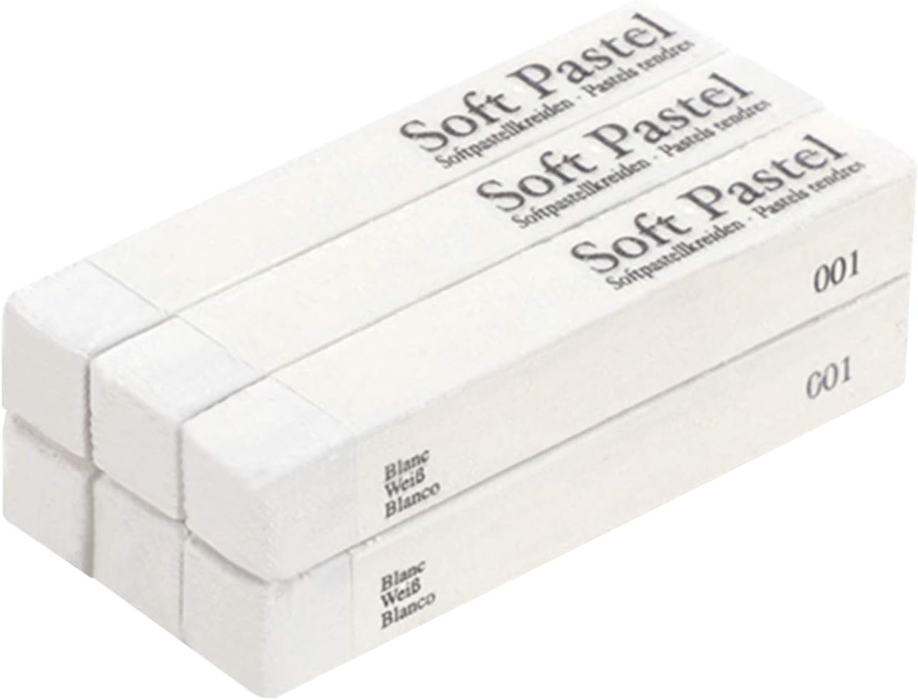 6pcs Soft Pastels Set Artist Grade Square Chalk Pencils Drawing Pastel Stick Painting Sketching Tool for Kids Students Artists Beginners (White)