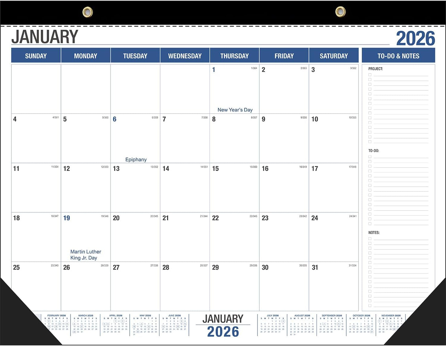 Desk Calendar2026-2027, With 2 sticker, 18 Month Calendar Running to June 2027-22" x 17" Desktop/Wall Monthly Calendar for Homeschool or Office