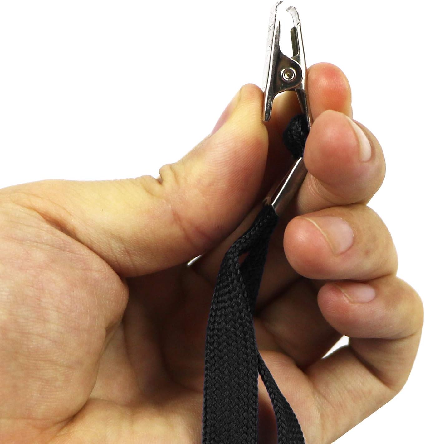 Badge Lanyards Neck Bulk Cruise Lanyards Black Lanyard with Clip for ID Card Name Tags Badge Holders (Black, 50 Pack)