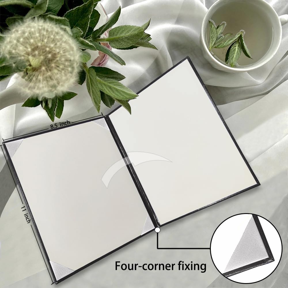 Certificate Holders 8.5"x11" Graduation Diploma Cover Document Leather Folders,Black-5 Pack