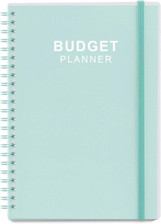 Budget Planner - Monthly Finance Organizer with Expense Tracker Notebook to Manage Your Money Effectively, Undated Finance Planner/Account Book, Start Anytime, 1 Year Use, A5, Teal