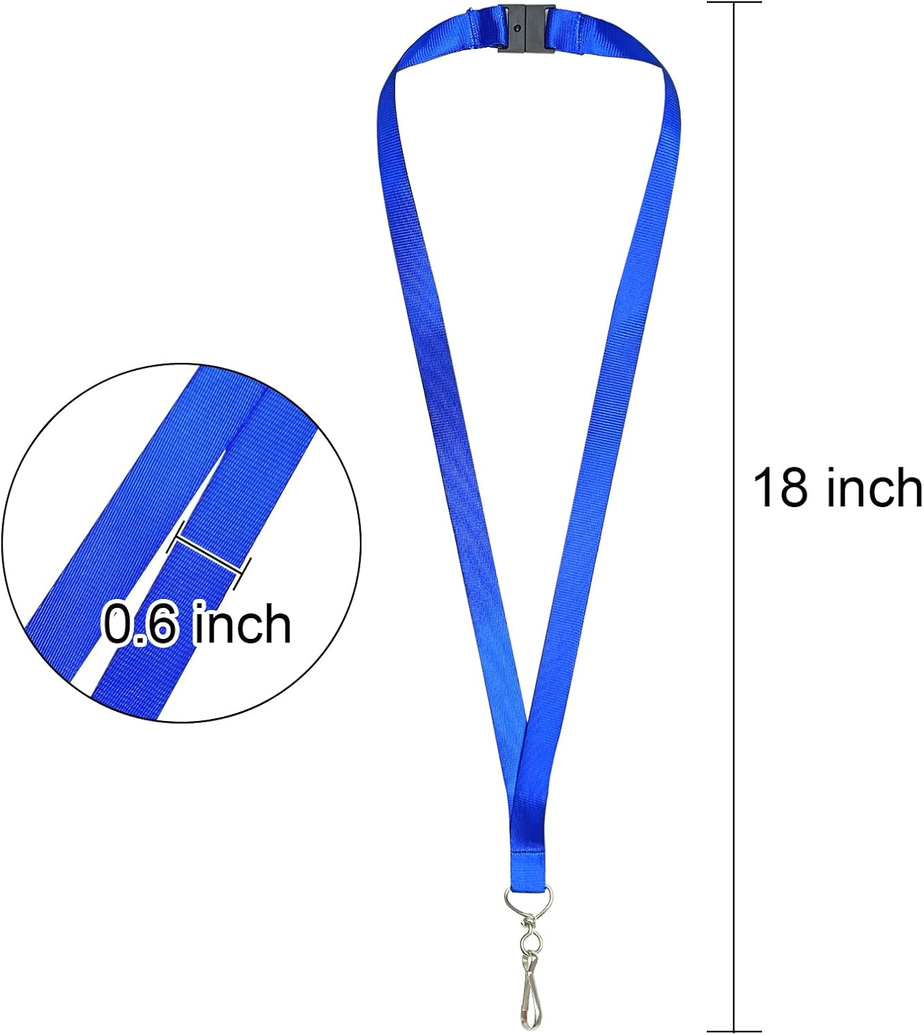 DE Breakaway Lanyards for Id Badges,Teacher Lanyard with with J-Hook Bulk Flat Lanyards for Name tag ID Badges Holder