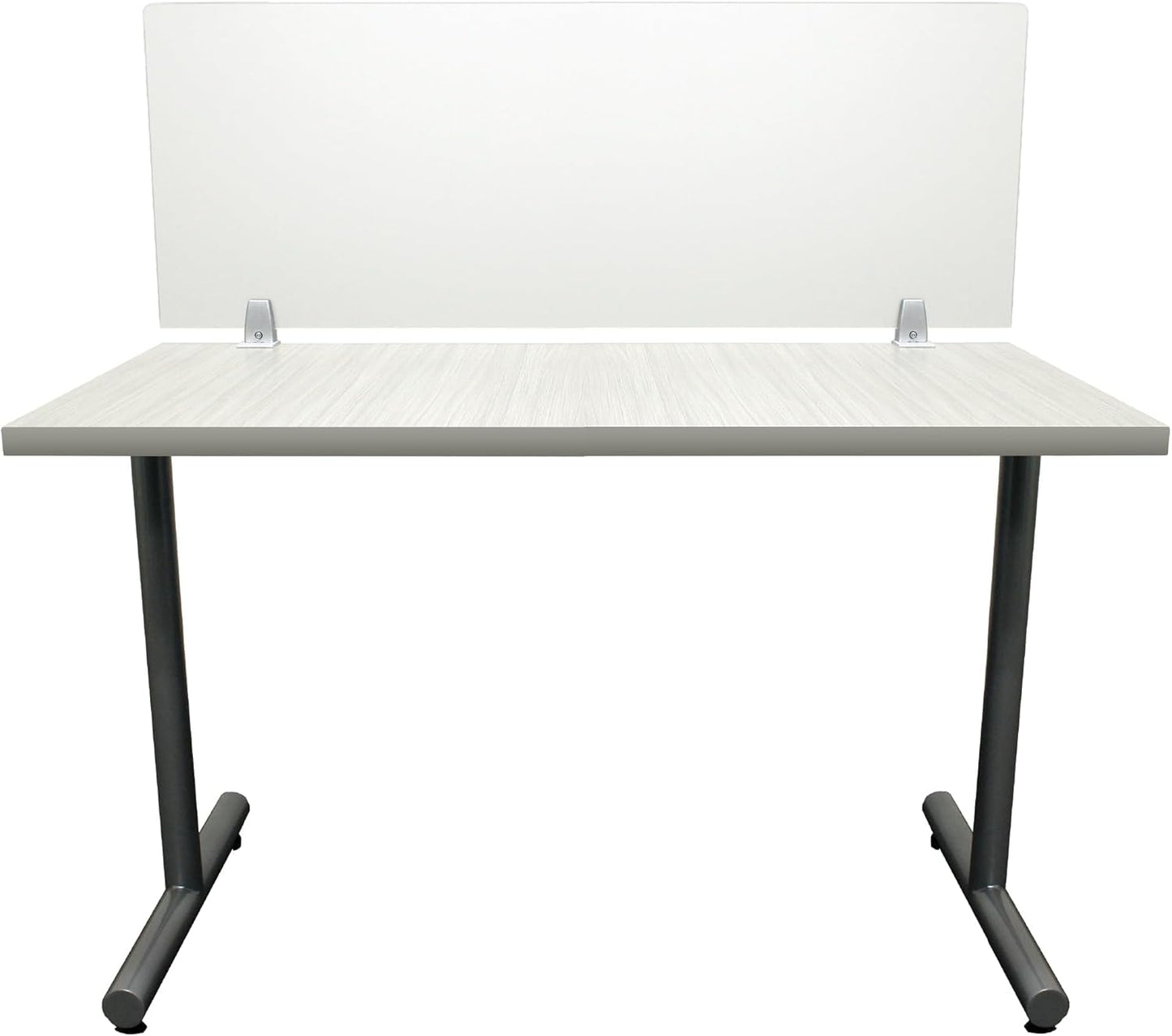 OBEX Clear Acrylic Desk Mounted Privacy Panel, 24" x 66", Clear