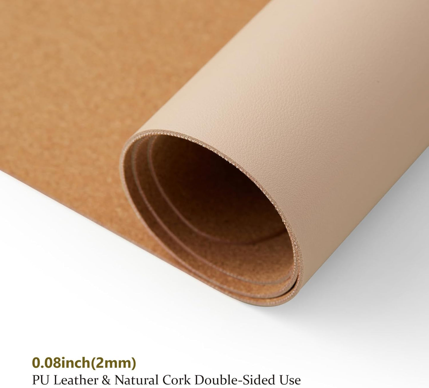 Cork Desk Mat - Dual-Sided Desk Pad for Office and Home - Desk Organization and Accessories - Ideal for Large Mouse Pad and Desk Mats on Top of Desks(Apricot,27.6"x 13.8")
