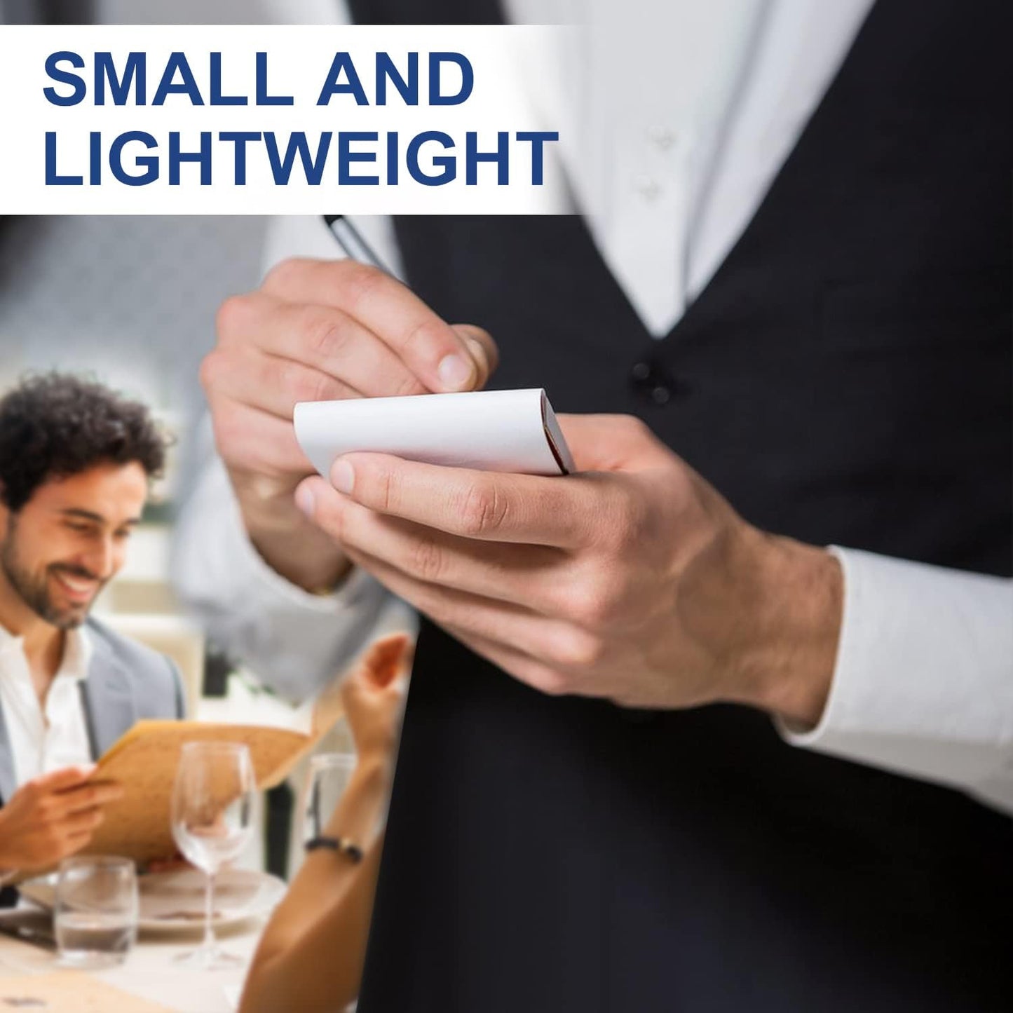 Batrical Guest Checks Server Note Pads 1000 Sheets Waitress Notepad for Restaurants (20 Books) 3.5" x 6.75" Per Ticket Book