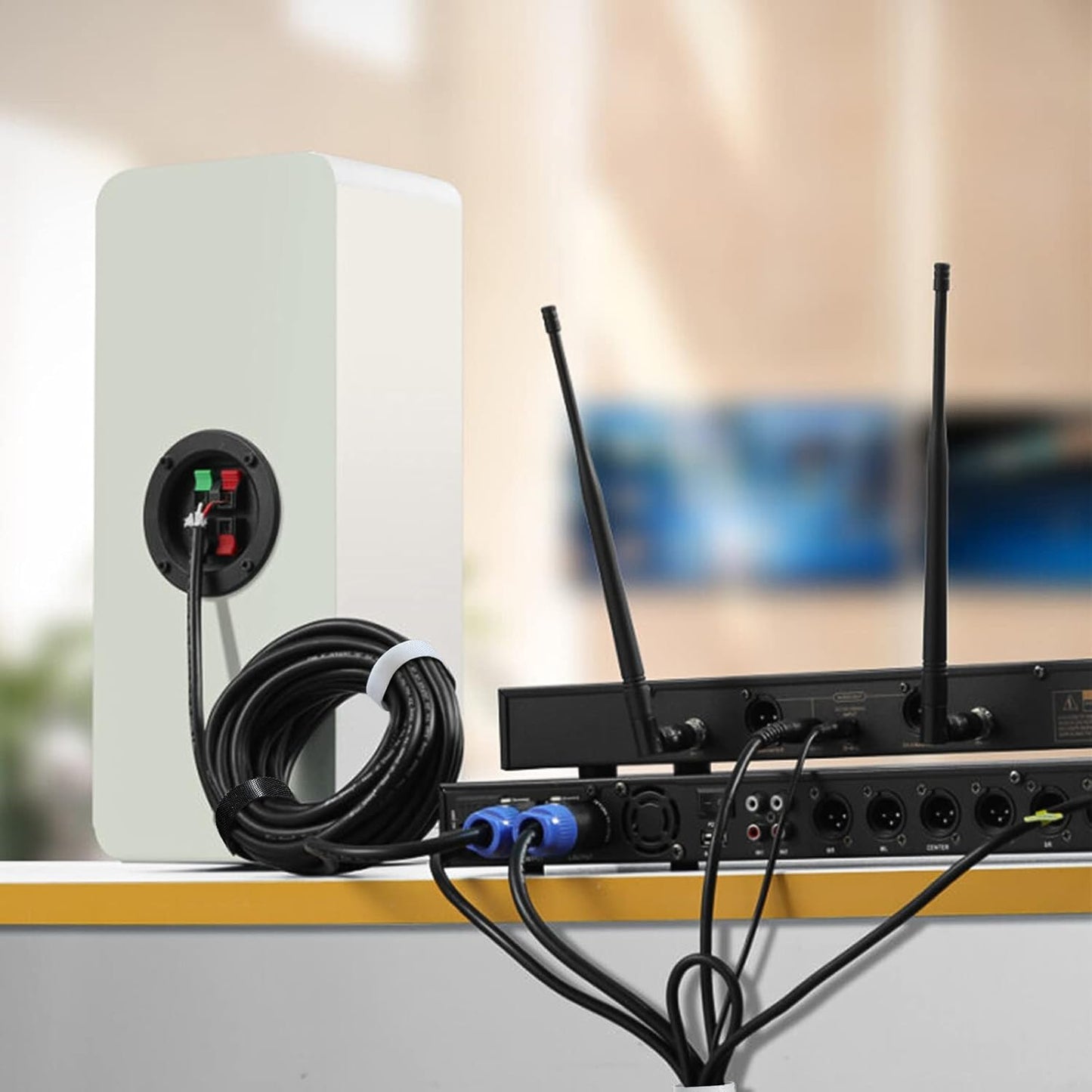 50PCS Reusable Cable Ties,Adjustable Cable Management,Cord Organizer,Cable Organizer,Multi-Purpose Wire Ties (25 Pcs Black and 25 Pcs White Cable Ties)