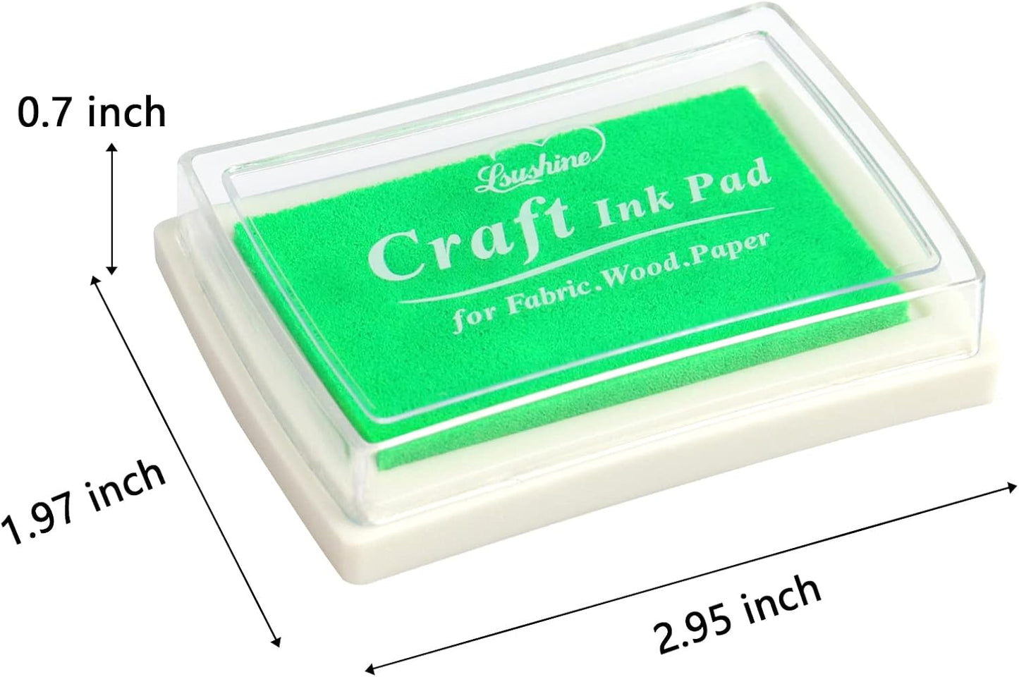 Craft Ink Pad for Rubber Stamps, Paper, Wooden, Fabric, Scrapbooking, Non-Toxic Finger Ink Pads for Kids (Emerald Green)