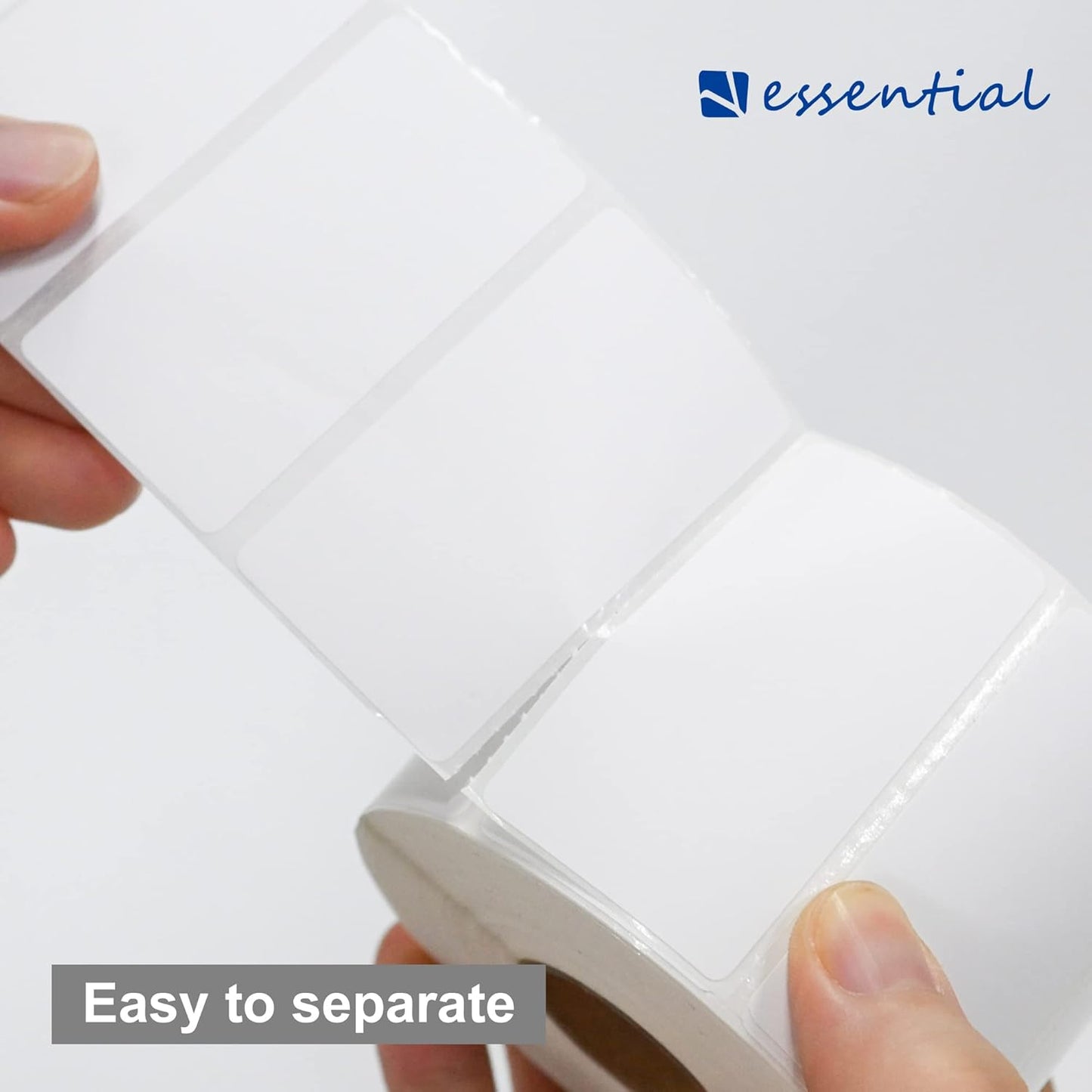 ESSENTIAL 2.25"x 1.25" (57mm ×32mm) White Direct Thermal Barcode Labels, Shipping Labels, Compatible with Zebra & Rollo Label Printer, 1000 Labels of Roll (1 Roll)