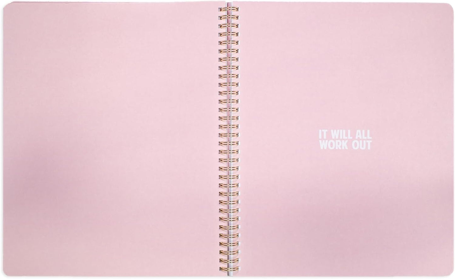 ban.do Metallic Rough Draft Large Spiral Notebook, 11" x 9" with Pockets and 160 College Ruled Pages, Pearlescent