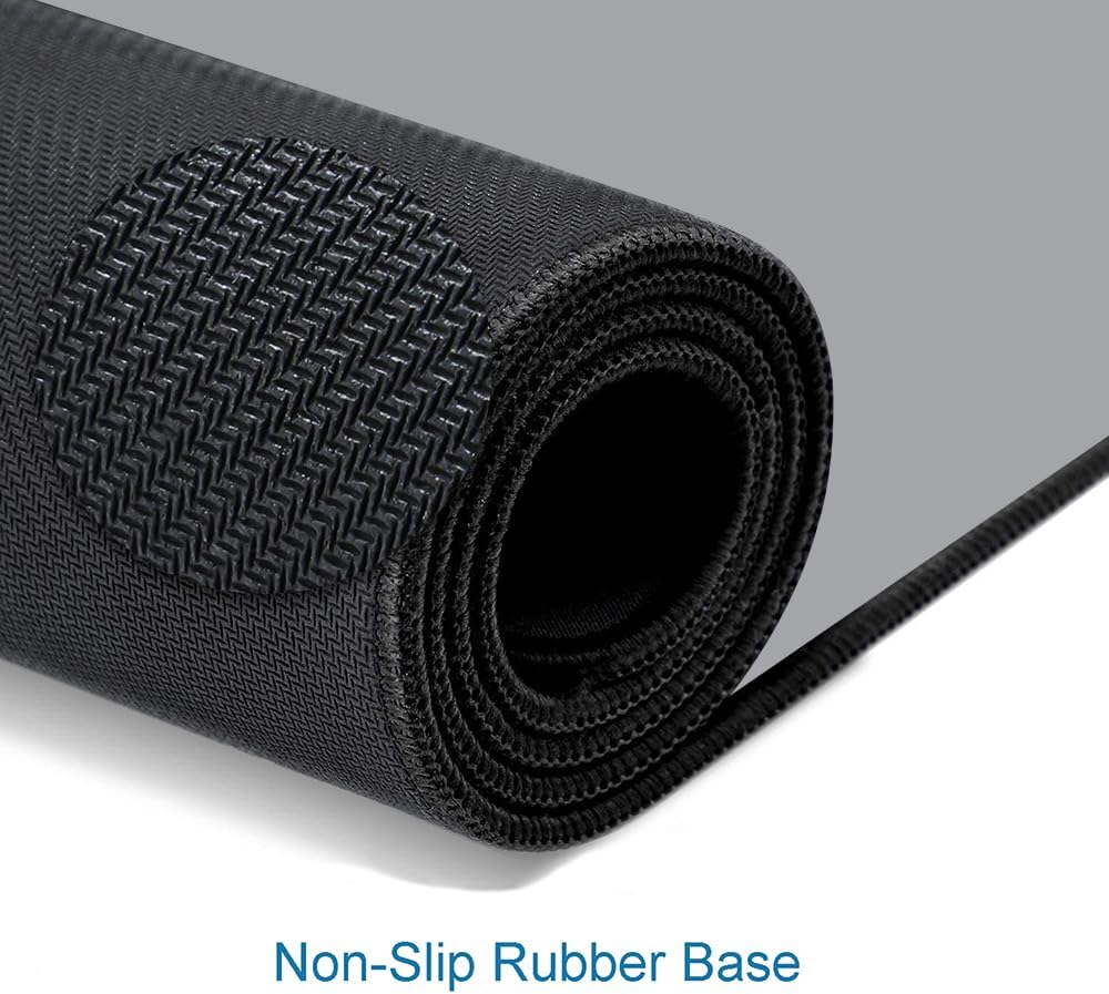 Gaming Large Mouse Pad, Extended XL Mousepad, Non-Slip Rubber Base Keyboard Mouse Mat Desk Pad for Work, Game, Office, Home, 31.5 x 11.8 in, Mid-Grey