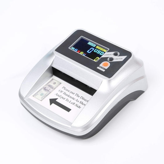 Counterfeit Money Checker Bill Detector Machine 2 in 1 with 5 Full Detection and Long-Term Service