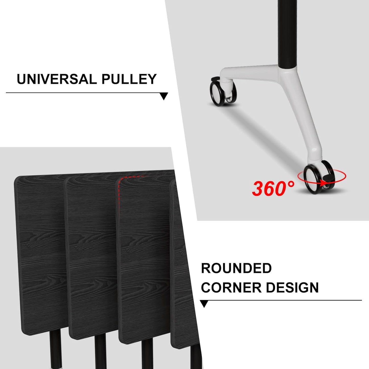 Conference Room Table with Flip-Top Design for Dynamic Meetings, Business Table Computer Desk with Heavy-Duty Frame,Foldable Seminar Meeting Tables for Home Office (6, F, 70.8IN)