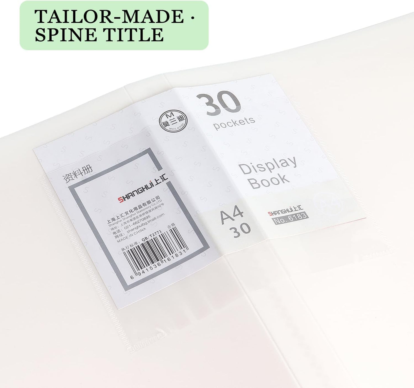 Tamaki Portfolio Binder with Plastic Sleeves, Pocket Portfolio Folder with Clear Sheet Protectors, Display 60 Pages Book, Presentation Book for Artwork, Document Organizer, 1 Pack (White)