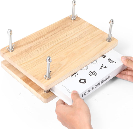 Book Press, Wooden Book Press Bookbinding, Portable Binding Press for Bookbinding, Binding Supplies for DIY Bookbinding Easy Assemble