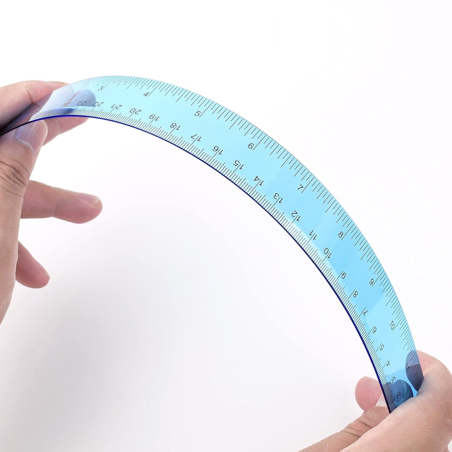 Clear Plastic Straight Ruler, 12 Inch, Bulk Assorted Colors, Shatterproof with Inches and Centimeters for School, Home, or Office (8 Pack)