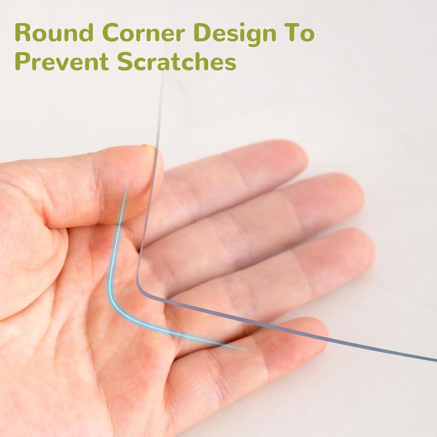 18 x 72 Inch Table Cover, 1.5mm Thick Plastic Desk Mat and Protector for Clear Top Desks