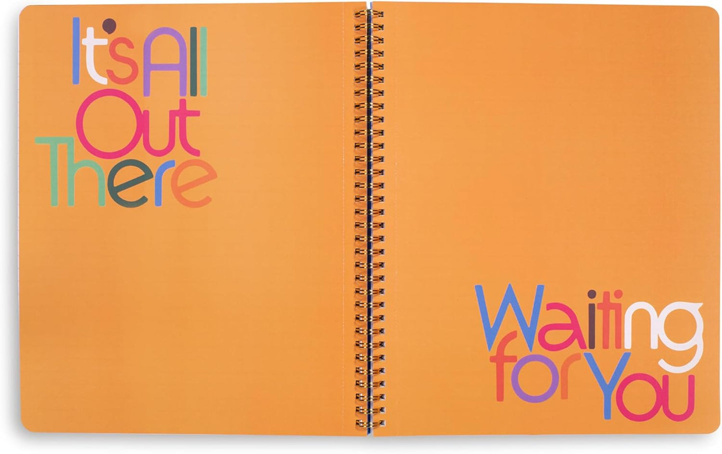ban.do Rough Draft Large Spiral Notebook with Saying, 11" x 9" with Pockets and 160 College Ruled Pages, Possibilites are Endless