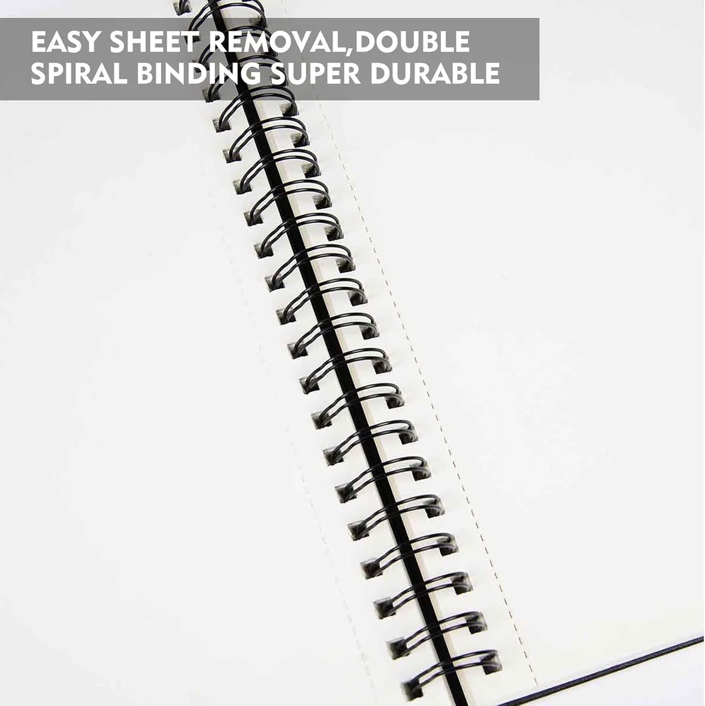 conda 8.5"x11" Hardbound Sketch Book, Double-Sided Hardcover Sketchbook, Spiral Sketch Pad, Durable Acid Free Drawing Art Paper for Adults