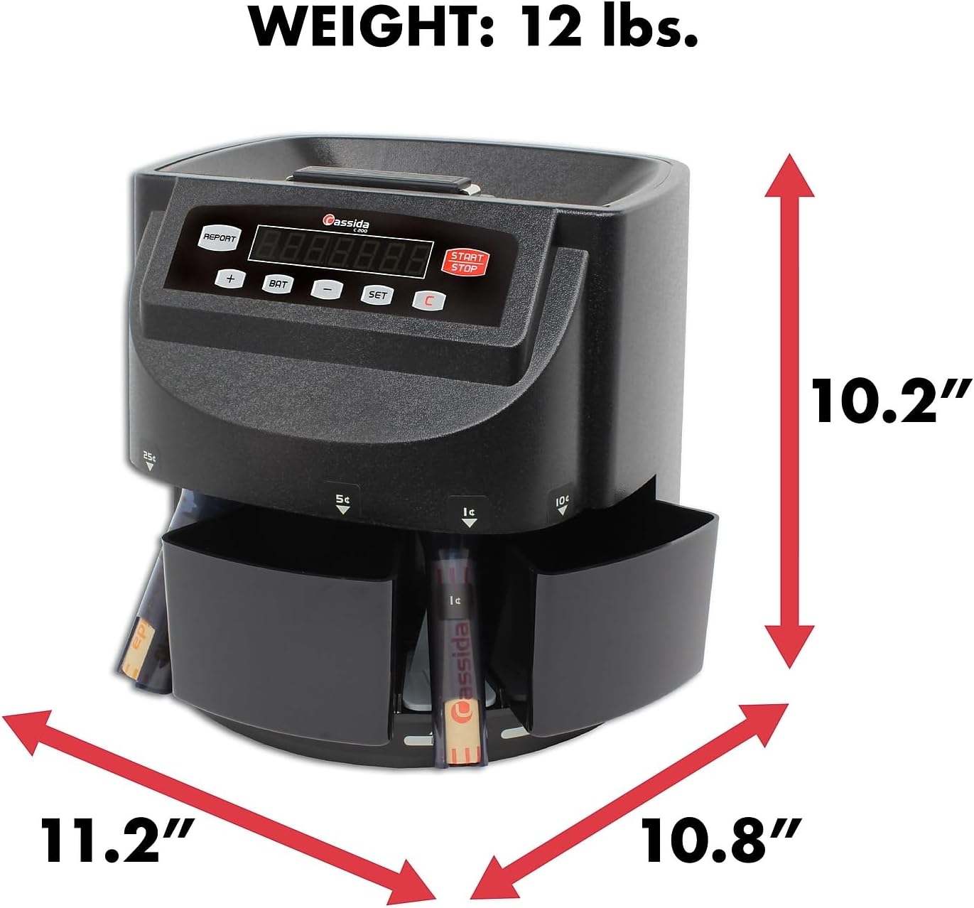 Cassida C200CAD Canadian Coin Counter/Sorter/Roller
